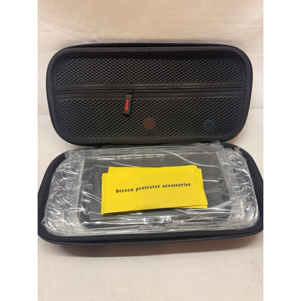 Nintendo Switch Carrying Case Accessory Bundle Hard Shell Screen Protectors - Picture 3 of 8